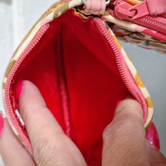 Vera Bradley Floral Pink and Yellow Wristlet & Beauty Bundle. - Picture 7 of 12